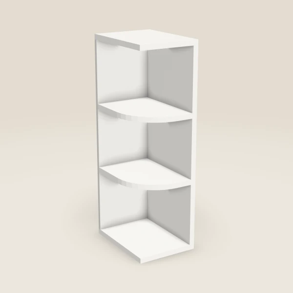 9" Wall End Shelf Cabinet — 30" High, 3D picture