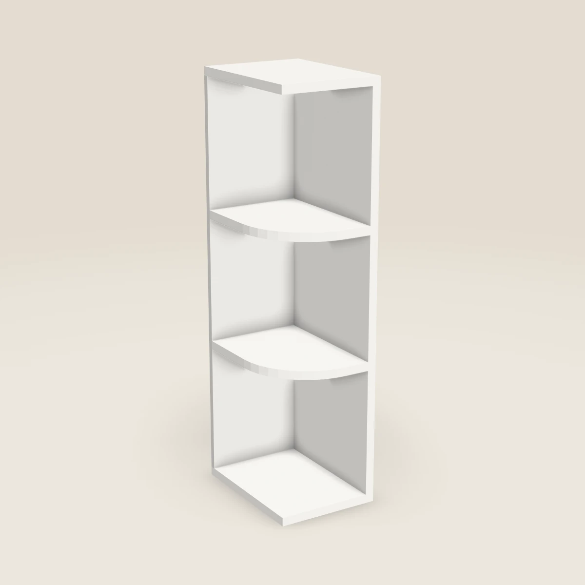 9" Wall End Shelf Cabinet — 36" High, 3D picture