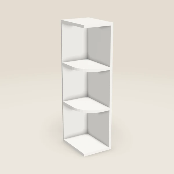 9" Wall End Shelf Cabinet — 36" High, 3D picture