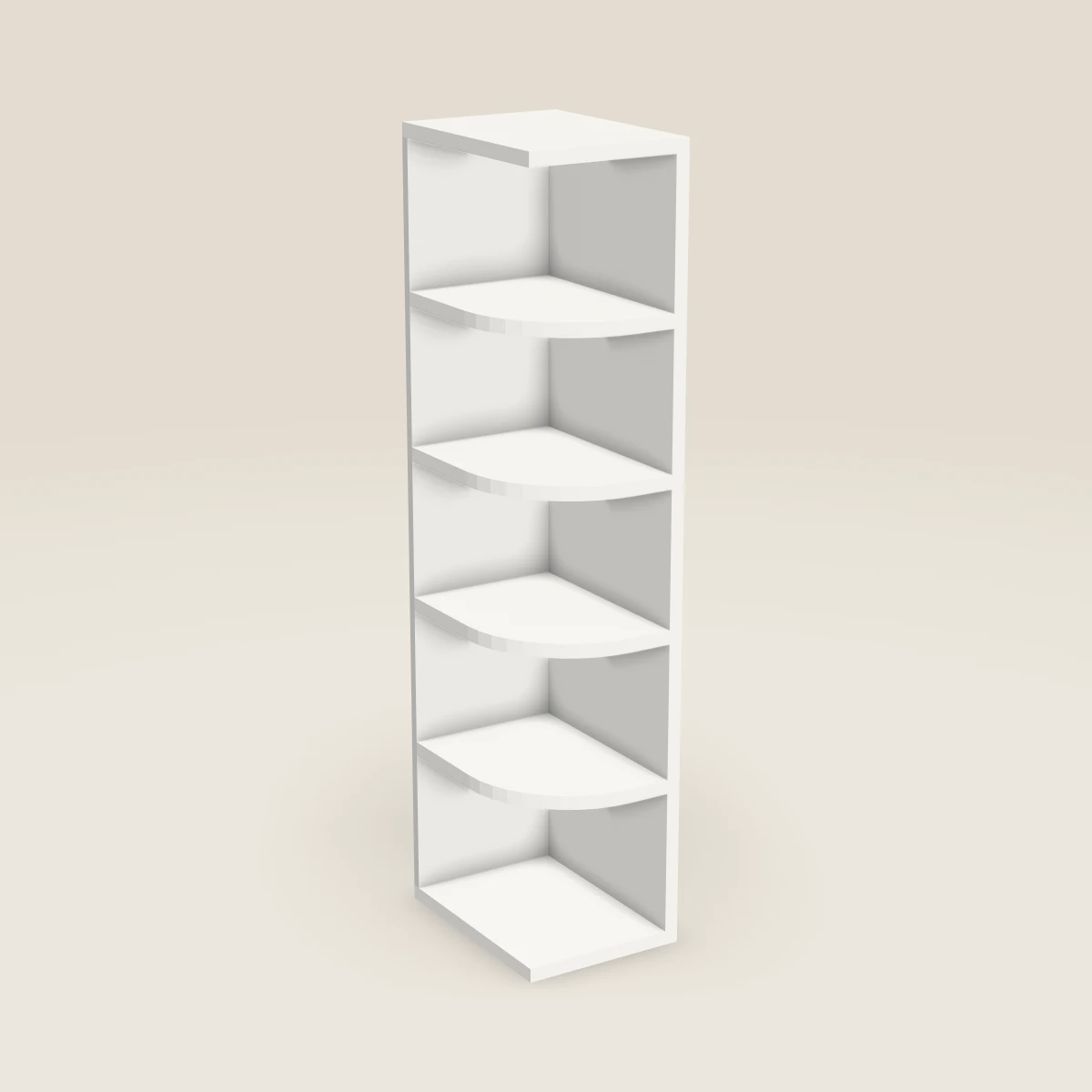9" Wall End Shelf Cabinet — 42" High, 3D picture
