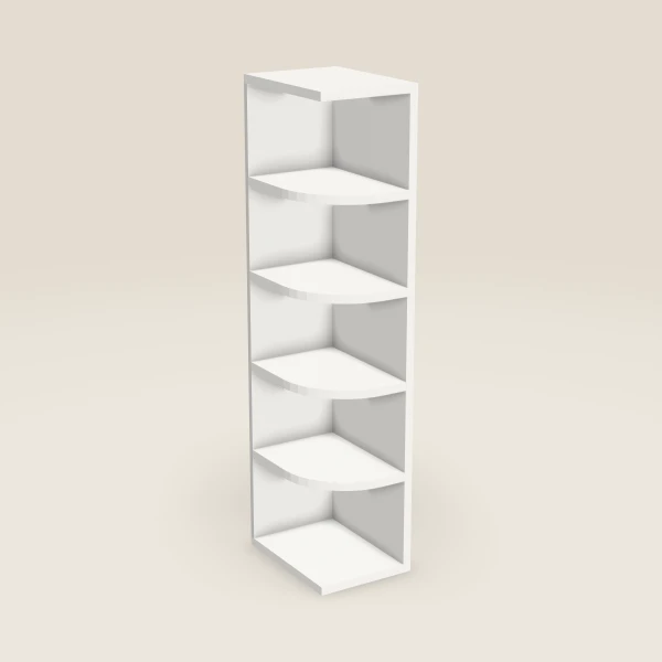 9" Wall End Shelf Cabinet — 42" High, 3D picture