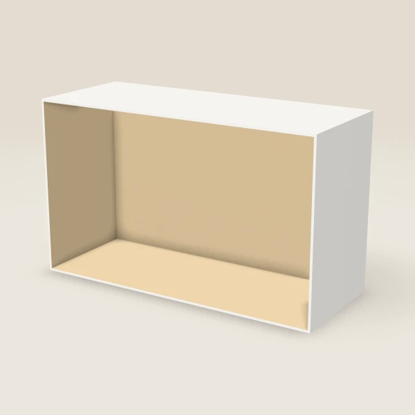 30" Wall Microwave Shelf Cabinet — 18" High, 3D picture