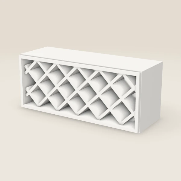 36" Wall Wine Rack — 15" High, 3D picture