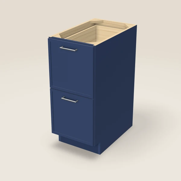 15" 2-Drawer Base — Petit Blue, 3D picture