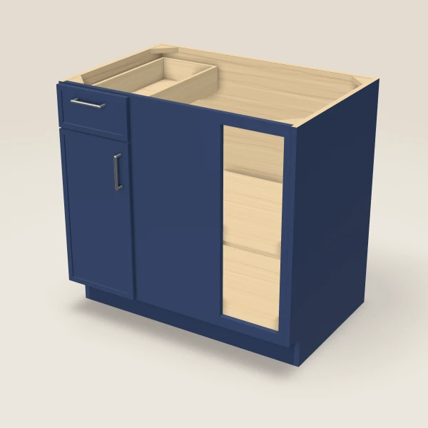 Base Blind Corner — fills 39–42" — Petit Blue, 3D picture