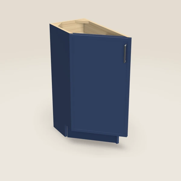12" Base Transitional — Left — Petit Blue, 3D picture
