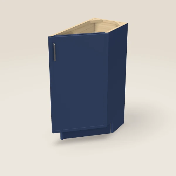 12" Base Transitional — Right — Petit Blue, 3D picture