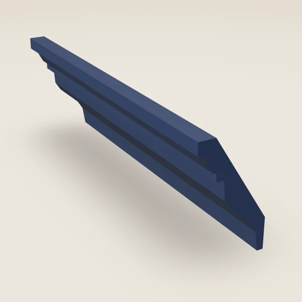 Moldura corona Classic — 4½" × 96" — Petit Blue, imagen en 3D