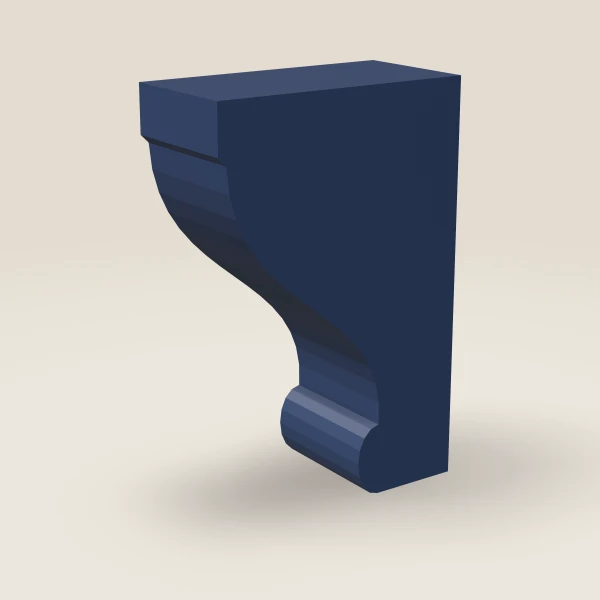 Corbel 59 — 3" × 9" — Petit Blue, 3D picture