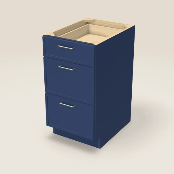 18" 3-Drawer Base — Petit Blue, 3D picture