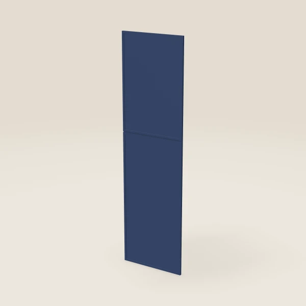 Wall Pantry End Decorative Door Set — for 90" Pantry, 2 doors: 23¾" × 35-5/16" and 23¾" × 49¼" — Petit Blue, 3D picture
