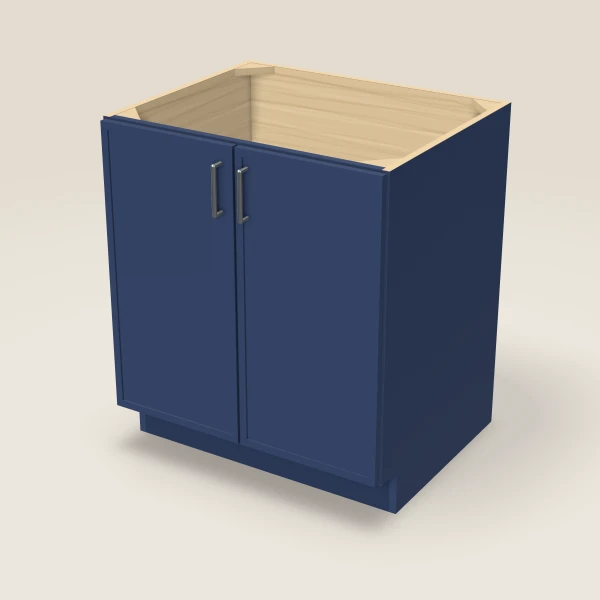 30" Full Height Base Cabinet — Double Door — Petit Blue, 3D picture