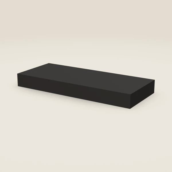 24" Floating Shelf, Black — Petit Blue, 3D picture