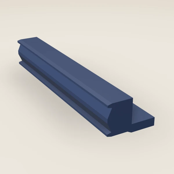 Moldura inferior (light rail) — 96" — Petit Blue, imagen en 3D