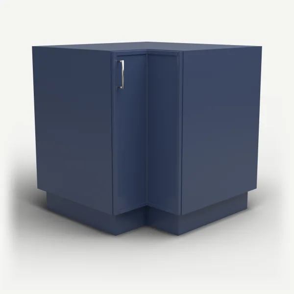 Lazy Susan Corner Cabinet — 33" — Petit Blue, 3D picture