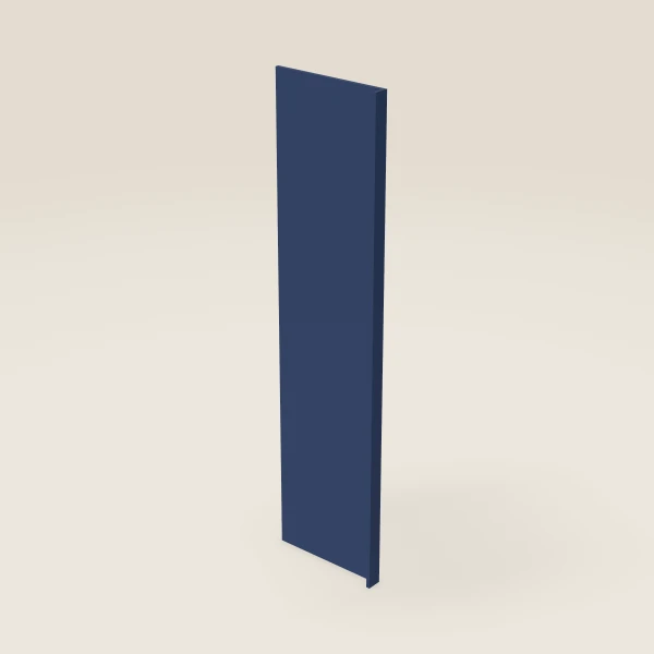 Refrigerator End Panel with 3" Return — 24" × 96" — Petit Blue, 3D picture
