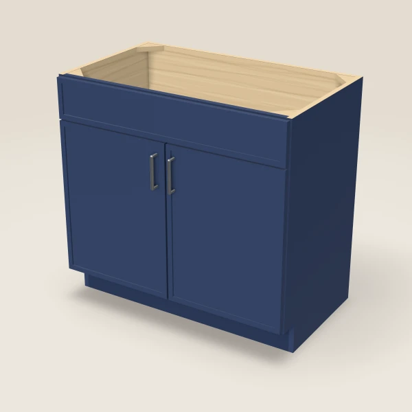 36" Vanity, Doors Only — Petit Blue, 3D picture
