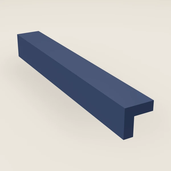 Moldura de esquina exterior — 8' — Petit Blue, imagen en 3D
