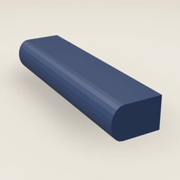 Moldura inferior (light rail) — 96" — Petit Blue, imagen en 3D
