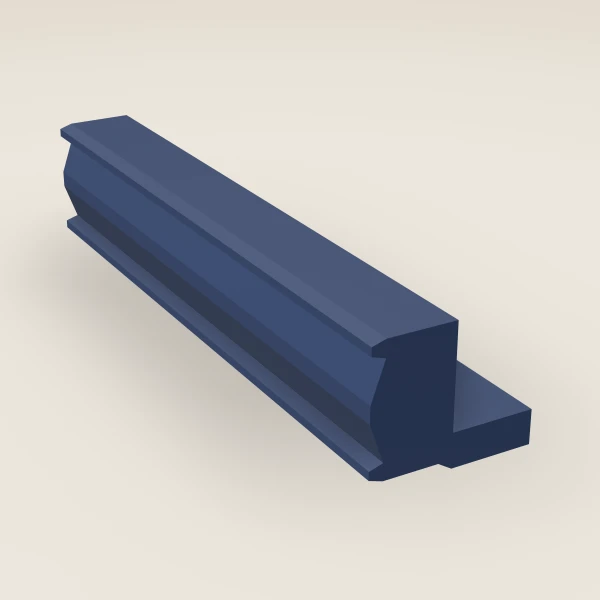 Moldura inferior (light rail) — 96" — Petit Blue, imagen en 3D