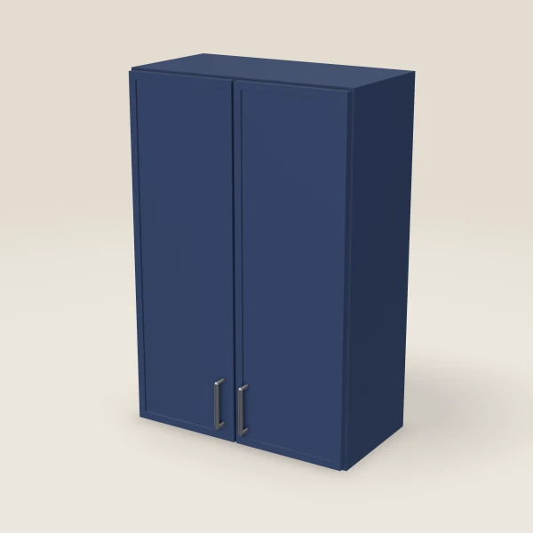 24" Wall Cabinet — 36" High, Double Door — Petit Blue, 3D picture