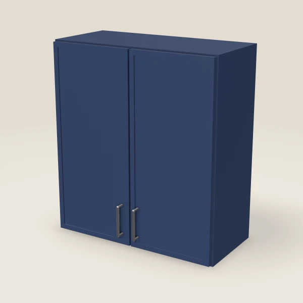 27" Wall Cabinet — 30" High, Double Door — Petit Blue, 3D picture