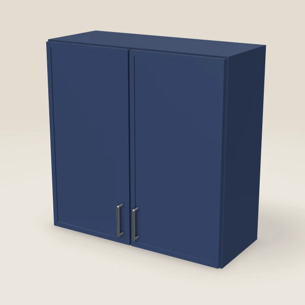 30" Wall Cabinet — 30" High, Double Door — Petit Blue, 3D picture
