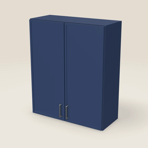 30" Wall Cabinet — 36" High, Double Door — Petit Blue, 3D picture