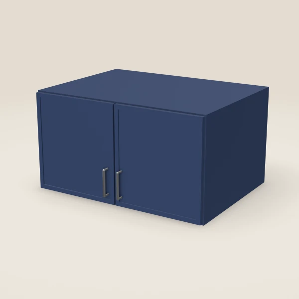 33" Wall Cabinet — 18" High, 24" Deep, Double Door — Petit Blue, 3D picture
