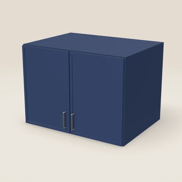33" Wall Cabinet — 24" High, 24" Deep, Double Door — Petit Blue, 3D picture