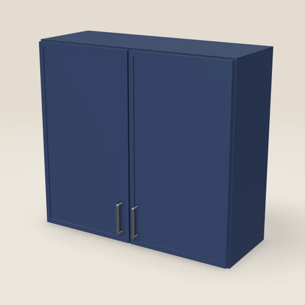 33" Wall Cabinet — 30" High, Double Door — Petit Blue, 3D picture