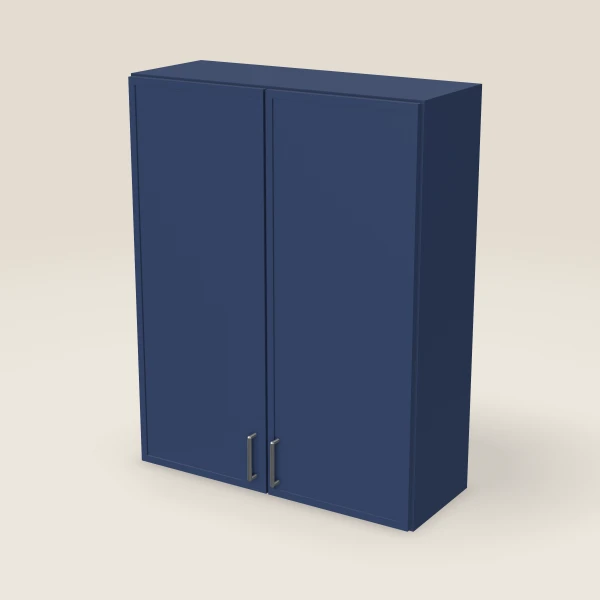 33" Wall Cabinet — 42" High, Double Door — Petit Blue, 3D picture