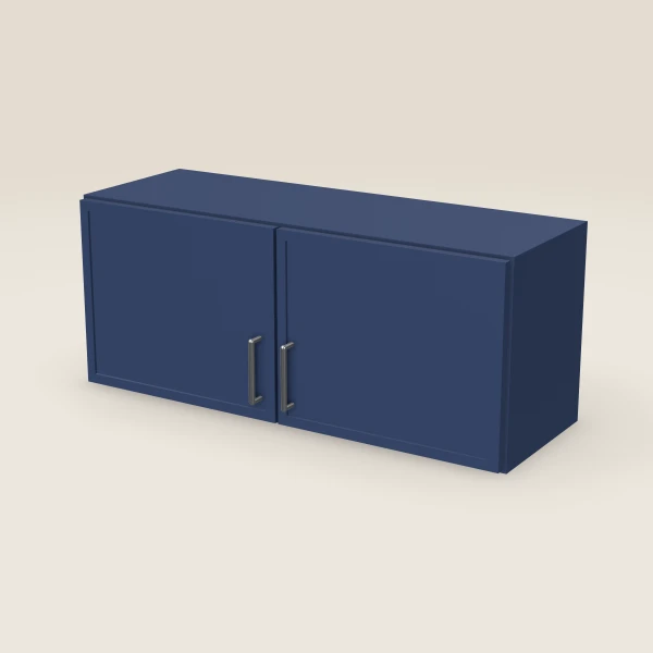 Gabinete de pared de 36" — 15" de alto, dos puertas — Petit Blue, imagen en 3D