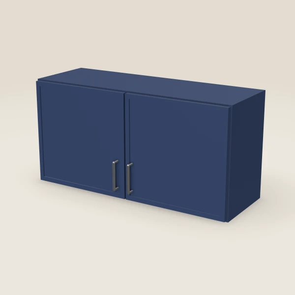 36" Wall Cabinet — 18" High, Double Door — Petit Blue, 3D picture