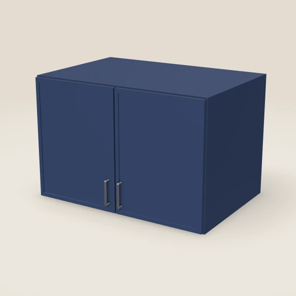 36" Wall Cabinet — 24" High, 24" Deep, Double Door — Petit Blue, 3D picture