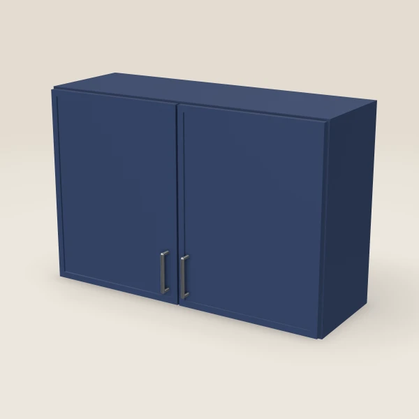 36" Wall Cabinet — 24" High, Double Door — Petit Blue, 3D picture
