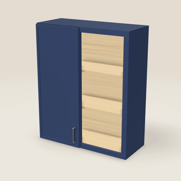 Wall Blind Corner — 36" High — Petit Blue, 3D picture