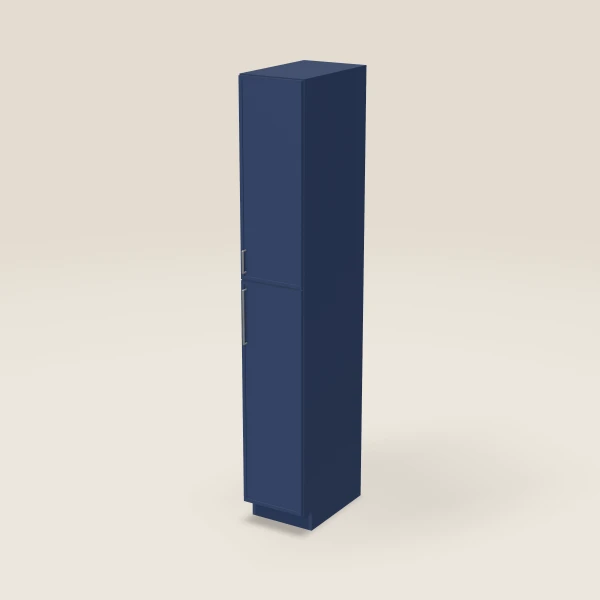 15" Wall Pantry — 96" High — Petit Blue, 3D picture