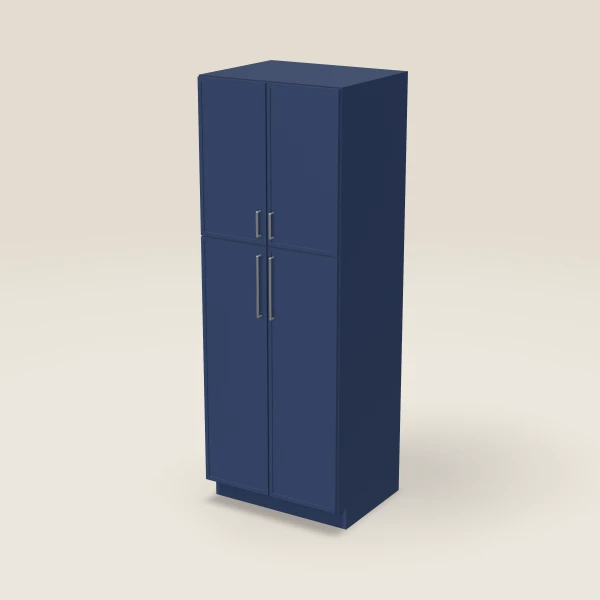 30" Wall Pantry — 84" High — Petit Blue, 3D picture