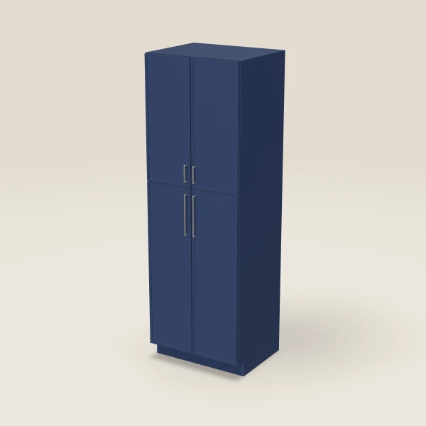 30" Wall Pantry — 90" High — Petit Blue, 3D picture
