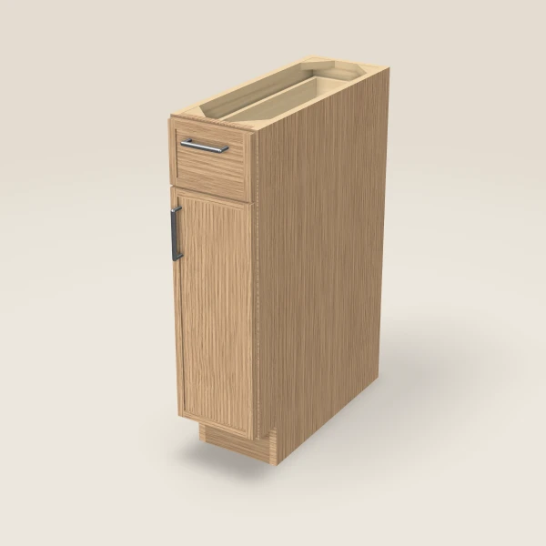 9" Base Cabinet — Petit Oak, 3D picture