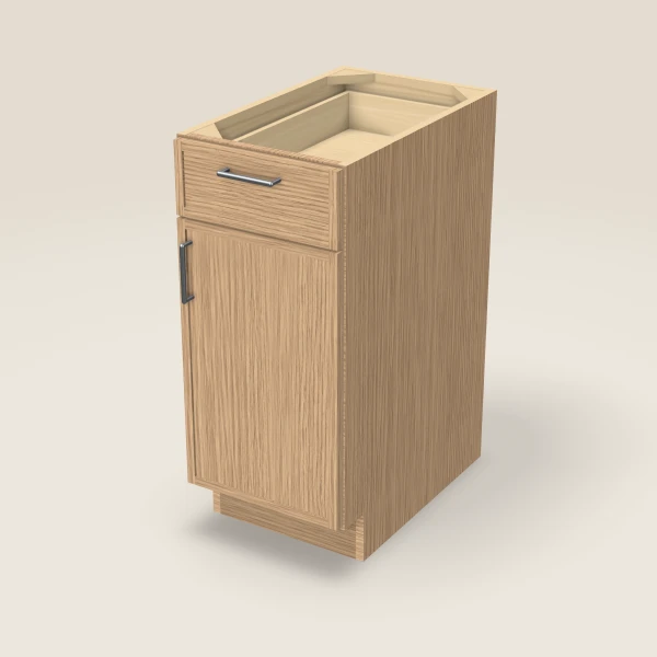 15" Base Cabinet — Petit Oak, 3D picture