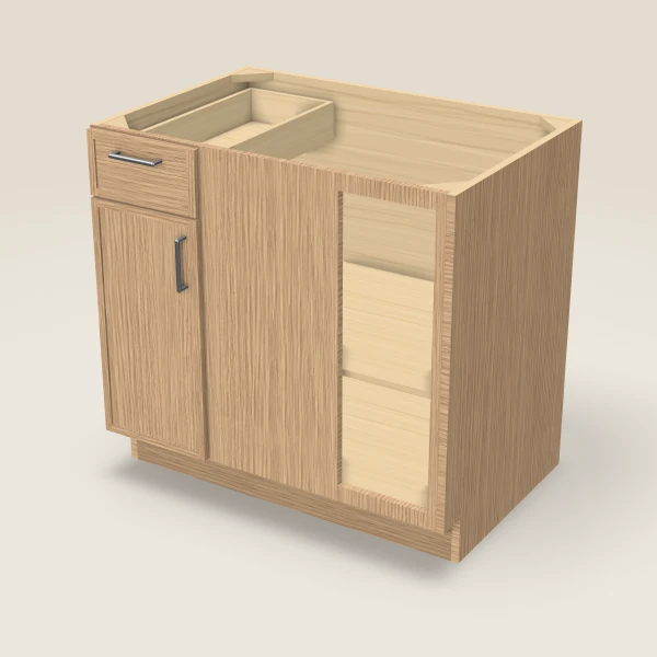 Base Blind Corner — fills 39–42" — Petit Oak, 3D picture