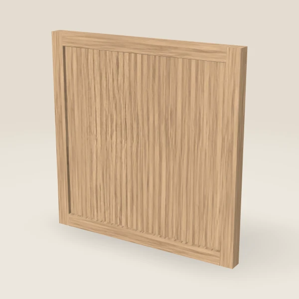 Wall Decorative End Panel, Door Style — 11½" × 11½" — Petit Oak, 3D picture