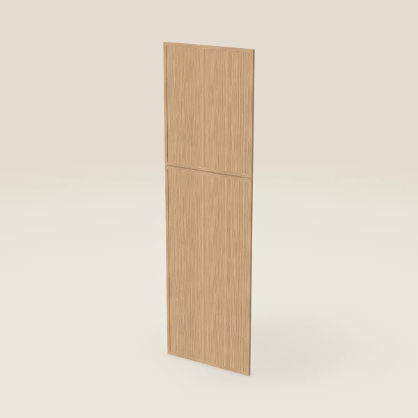 Wall Pantry End Decorative Door Set — for 84" Pantry, 2 doors: 23¾" × 29-5/16" and 23¾" × 49¼" — Petit Oak, 3D picture