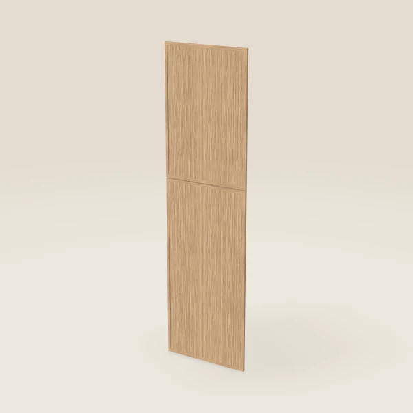 Wall Pantry End Decorative Door Set — for 90" Pantry, 2 doors: 23¾" × 35-5/16" and 23¾" × 49¼" — Petit Oak, 3D picture