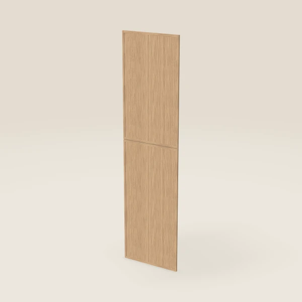 Wall Pantry End Decorative Door Set — for 96" Pantry, 2 doors: 23¾" × 41-5/16" and 23¾" × 49¼" — Petit Oak, 3D picture