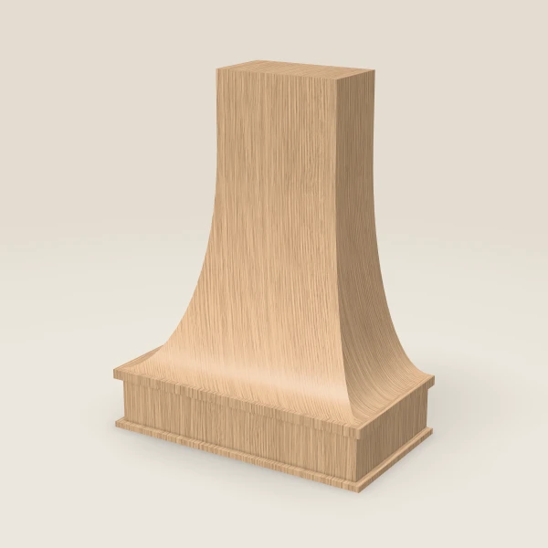 36" Euro Range Hood — Petit Oak, 3D picture