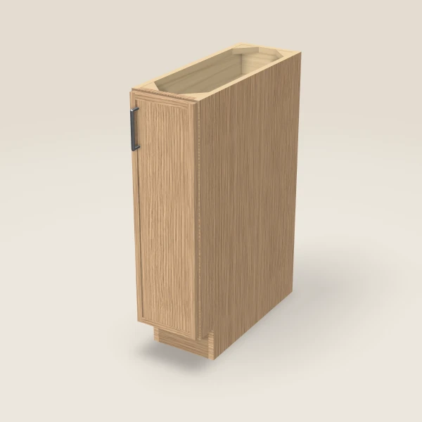 9" Full Height Base Cabinet — Petit Oak, 3D picture