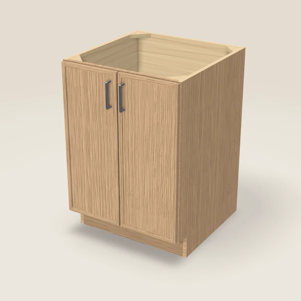 24" Full Height Base Cabinet — Double Door — Petit Oak, 3D picture